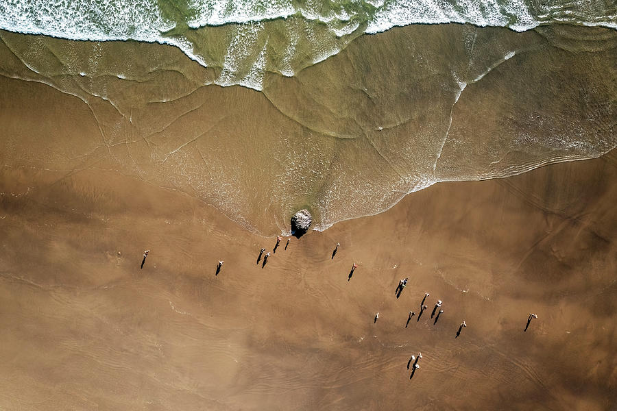 Cannon Beach Rock Aerial  Photograph by Christopher Johnson