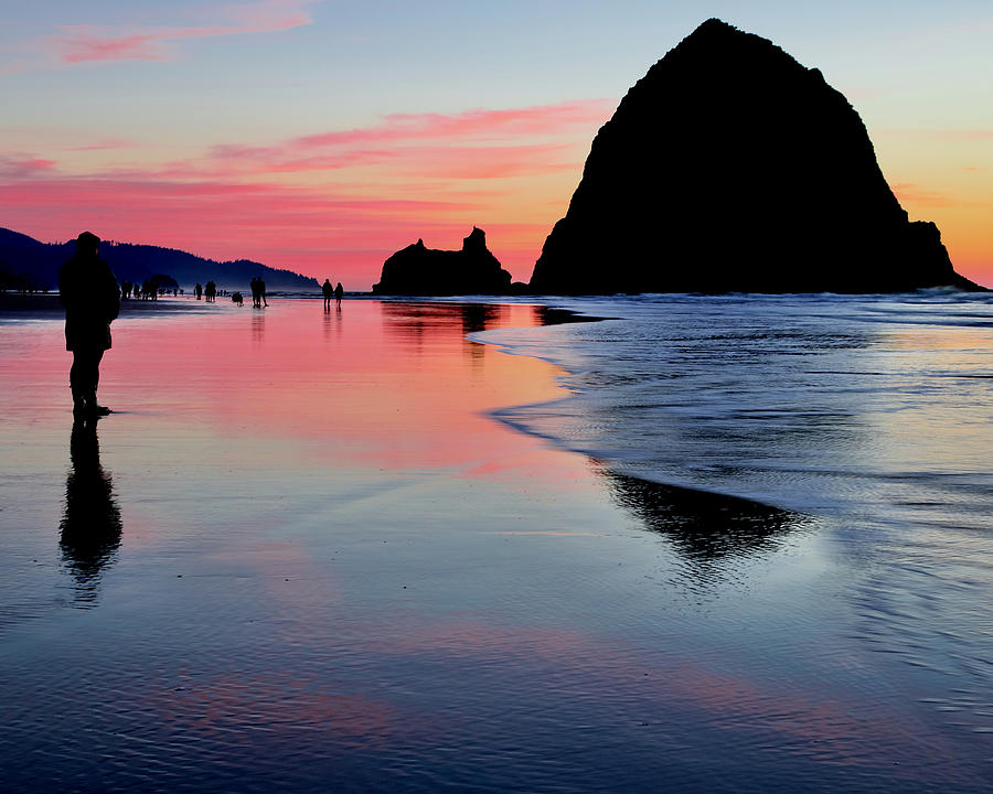 Cannon Beach Silhouettes Photograph by Todd Kreuter
