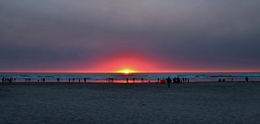 Cannon Beach Smoky Sunset  Photograph by Marilyn MacCrakin
