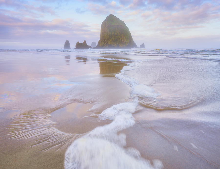 Cannon Beach Textures In The Sand Photograph