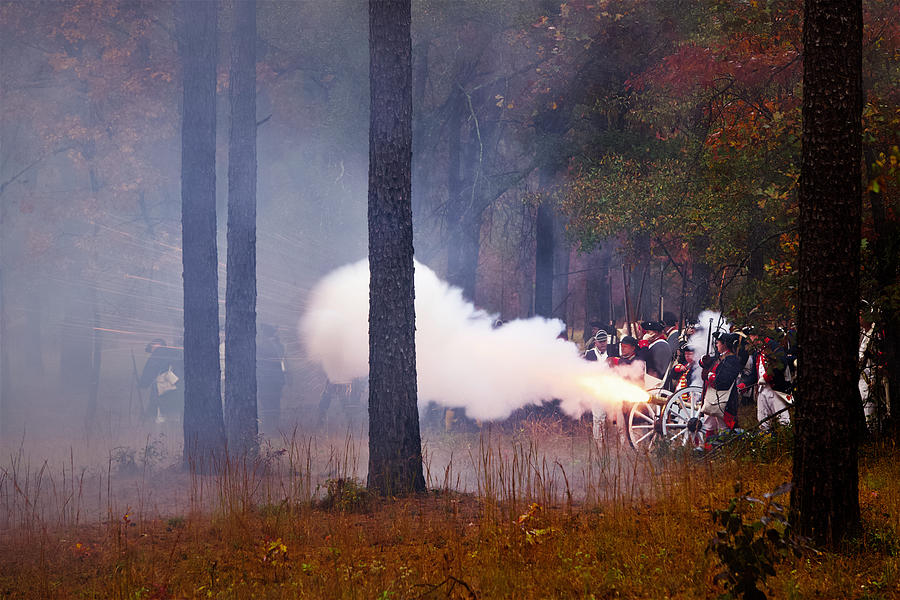Cannon Fire and Smoke at 2023 Battle of Camden Photograph by Daniel Brinneman