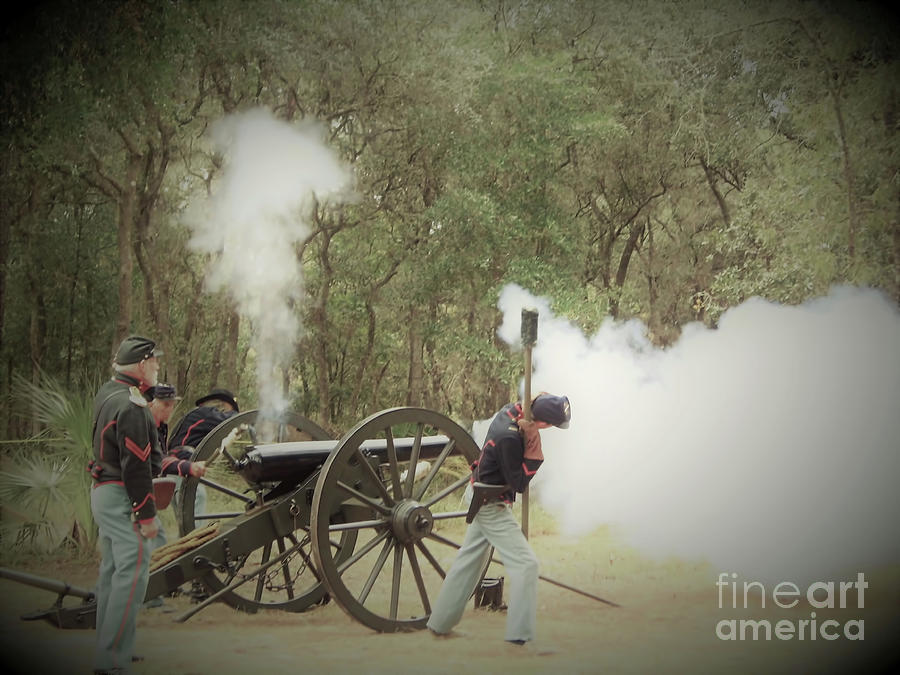 Cannon Fired Photograph by D Hackett