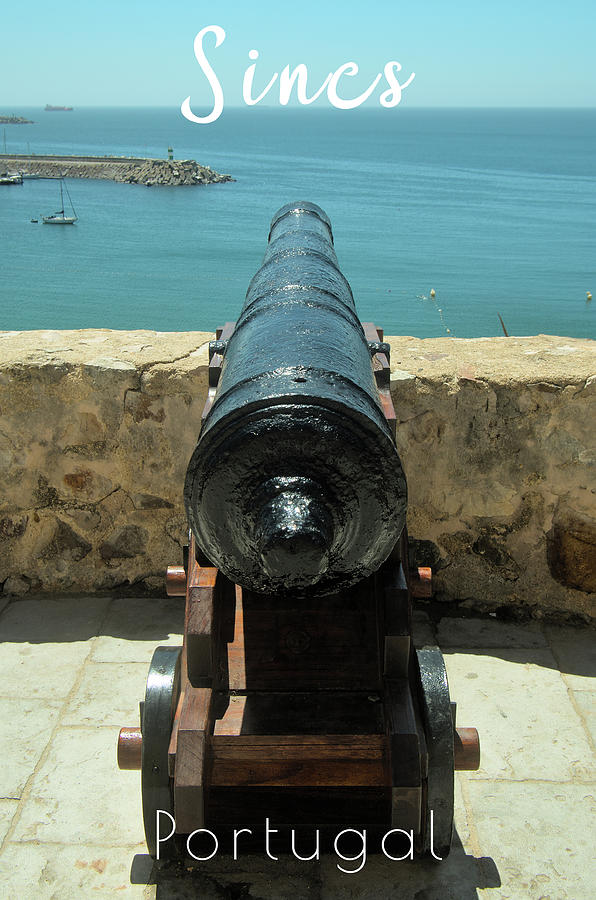 Cannon from Sines Postcard - Portugal Photograph by Angelo DeVal
