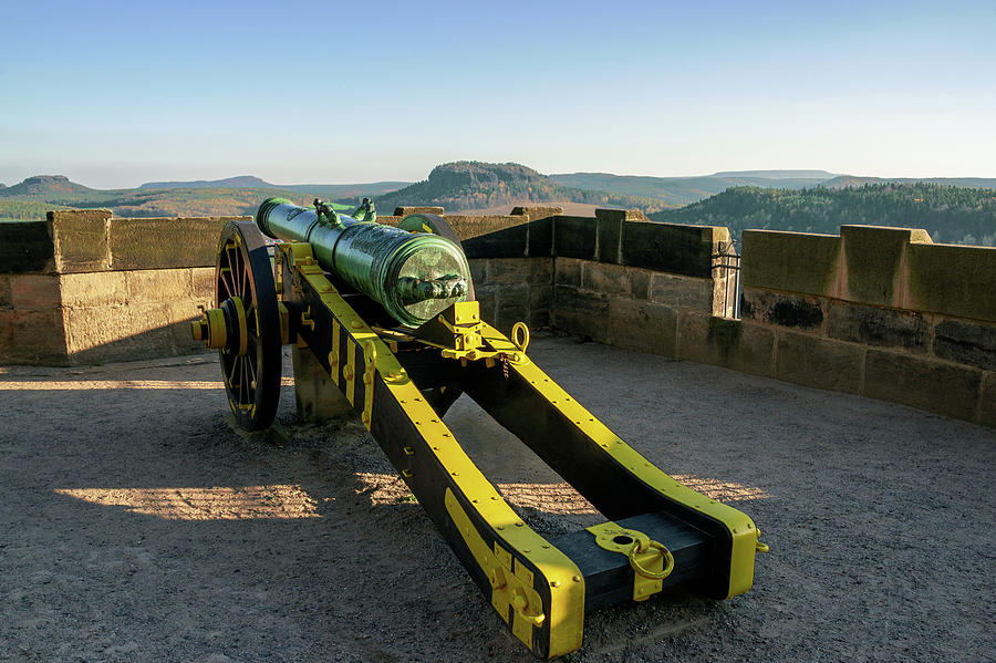 Cannon on Fortress Koenigstein Photograph by Sun Travels