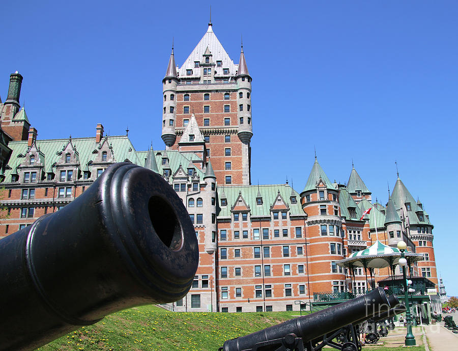 Cannons at Fairmont Le Chateau Frontenac Quebec City  6485 Photograph by Jack Schultz