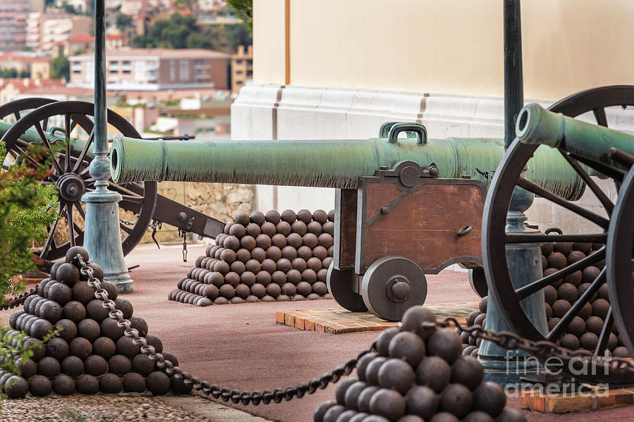 Cannons in front of the Prince Alberts palace in Monaco. Photograph by Marek Poplawski