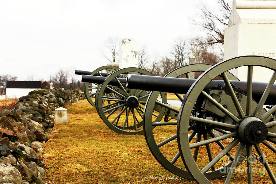 Cannons of Gettysburg Battlefield Photograph by John Rizzuto