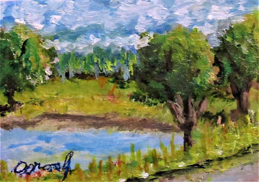 Canne Pond Painting by Gregory Dorosh