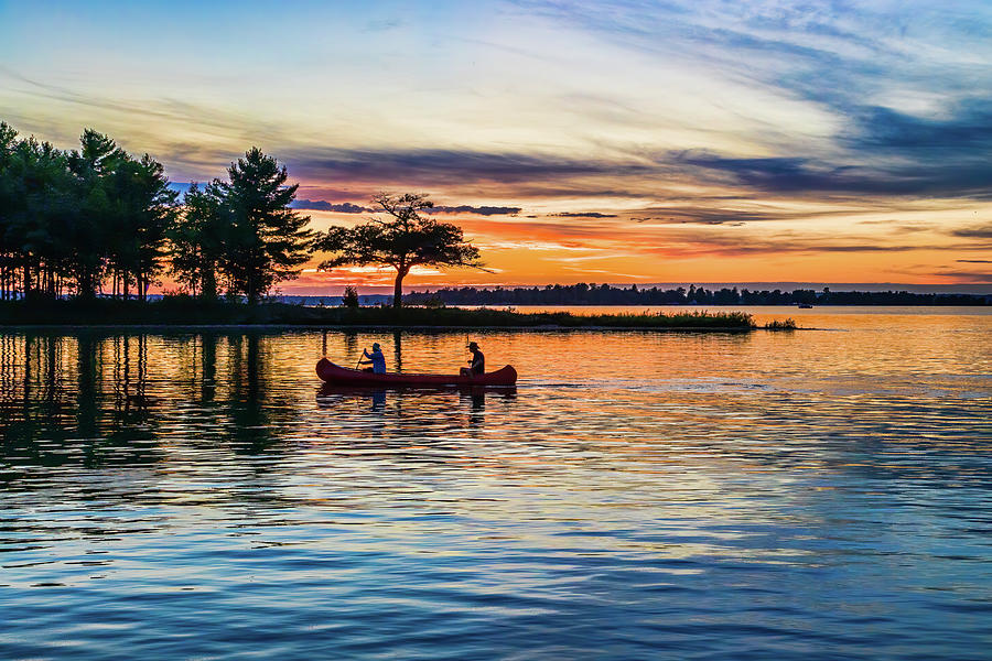 Canoe at Sunset Photograph by Joe Holley