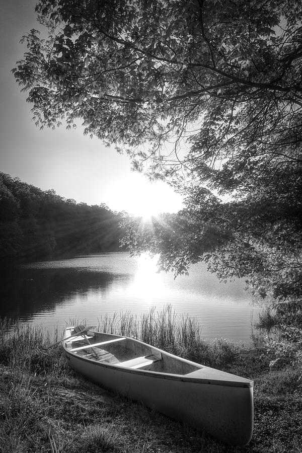 Canoe Black and White Photograph by Debra and Dave Vanderlaan