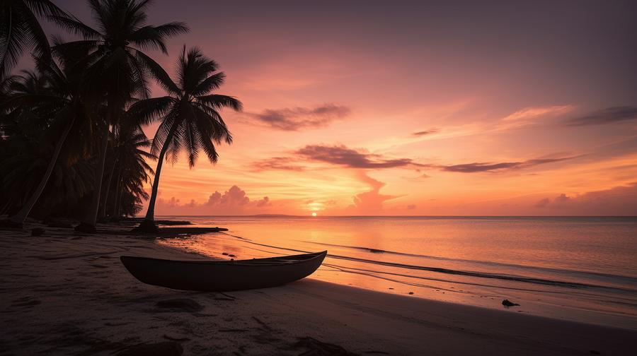 Canoe on the Beach Digital Art by Ronnie Roberts - Pixels