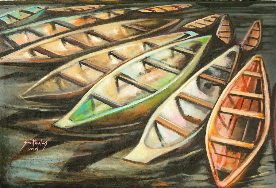 Canoe Series Painting by Olaoluwa Smith