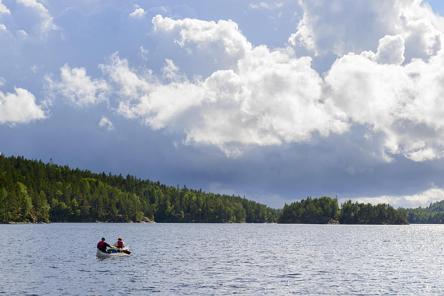 Canoeing in Sweden Photograph by Sjo