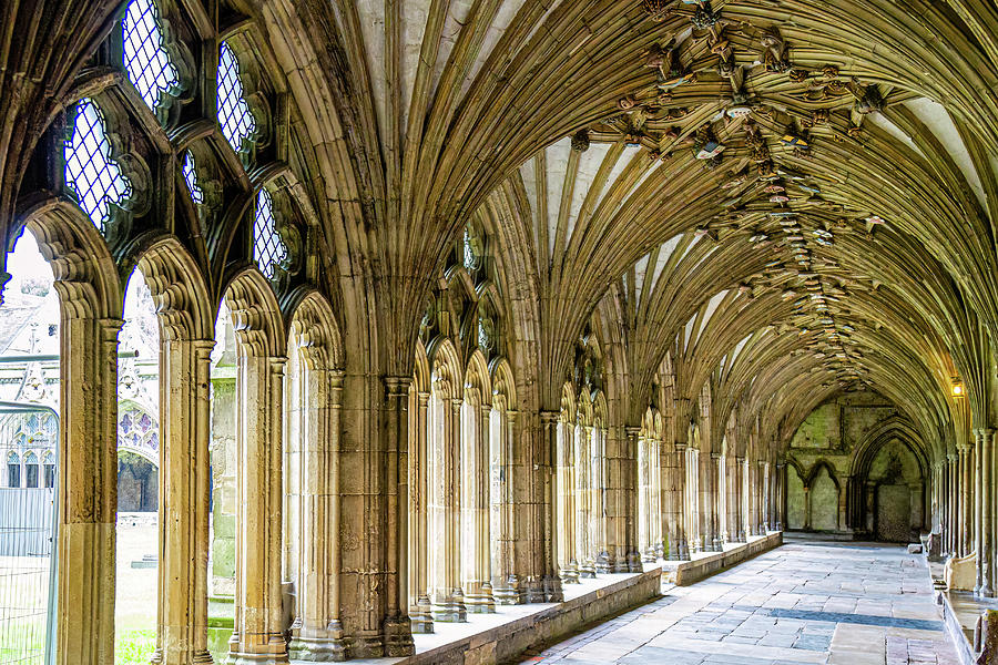 Canterbury Cathedral Cloisters 1 Photograph by Shirley Mitchell