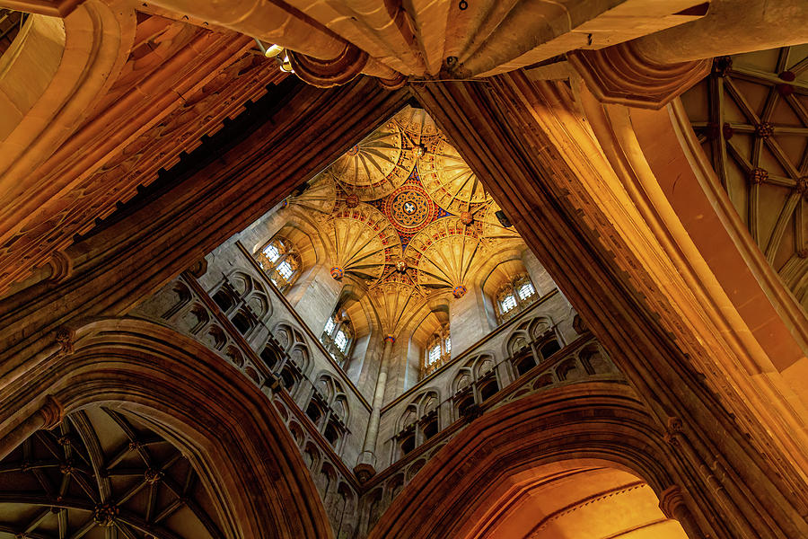 Canterbury Cathedral Tower Ceiling 2 Photograph by Shirley Mitchell