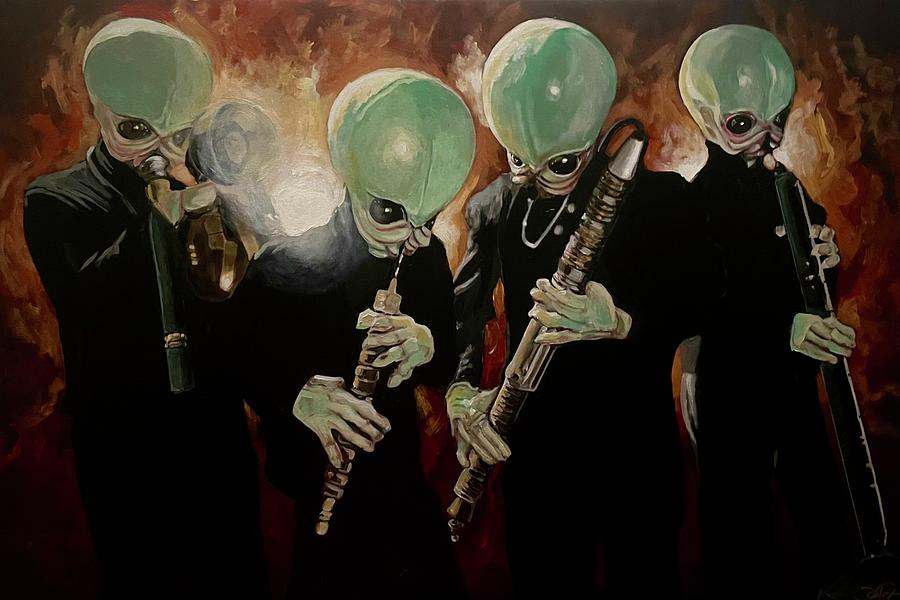 Star Wars Painting - Cantina Band by Joel Tesch
