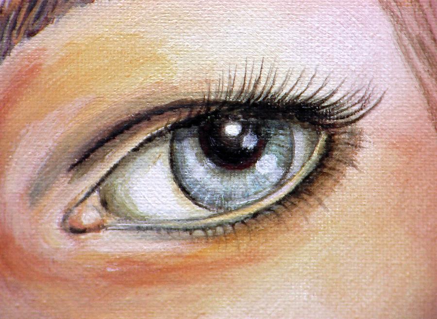 Canvas Eye Painting by Sylvia Kula