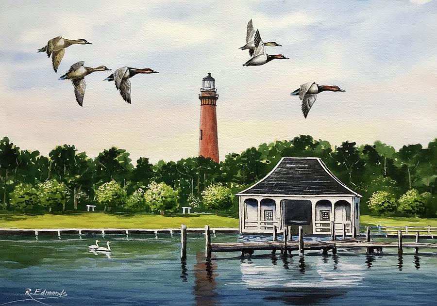 Canvasbacks At Currituck Light Painting