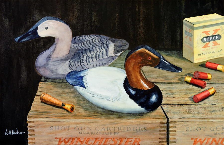 Canvasbacks Painting by Bill Hudson