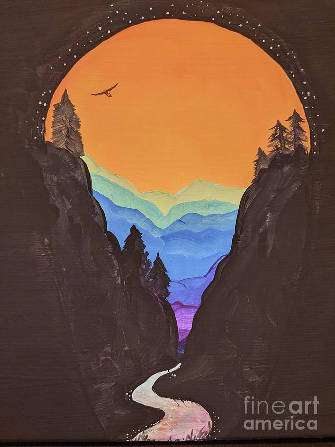 Canyon Creek Painting by Darcy Leigh