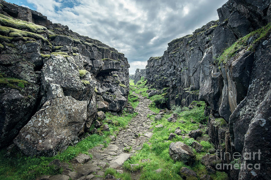 Canyon in Thingvellir, Iceland Photograph by Delphimages Photo Creations