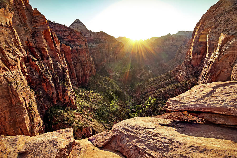 Zion National Park Photograph - Canyon Overlook Sunset by Francis Sullivan