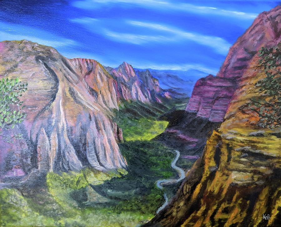 Canyon Shadow Painting by Kevin Daly