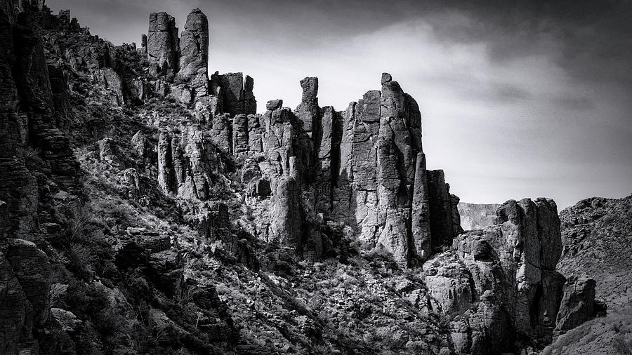 Canyon Spires in Black and White  Photograph by Saija Lehtonen