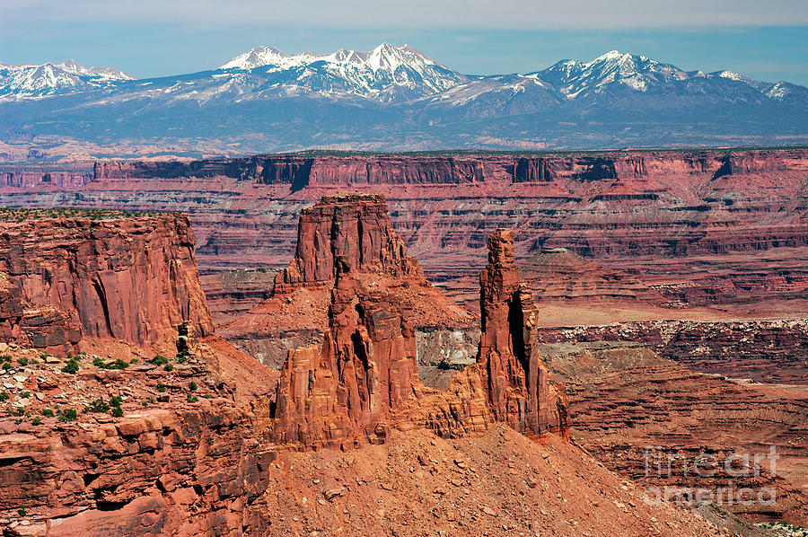 Canyonlands National Park Photograph - Canyon View from Mesa Arch Overlook by Bob Phillips