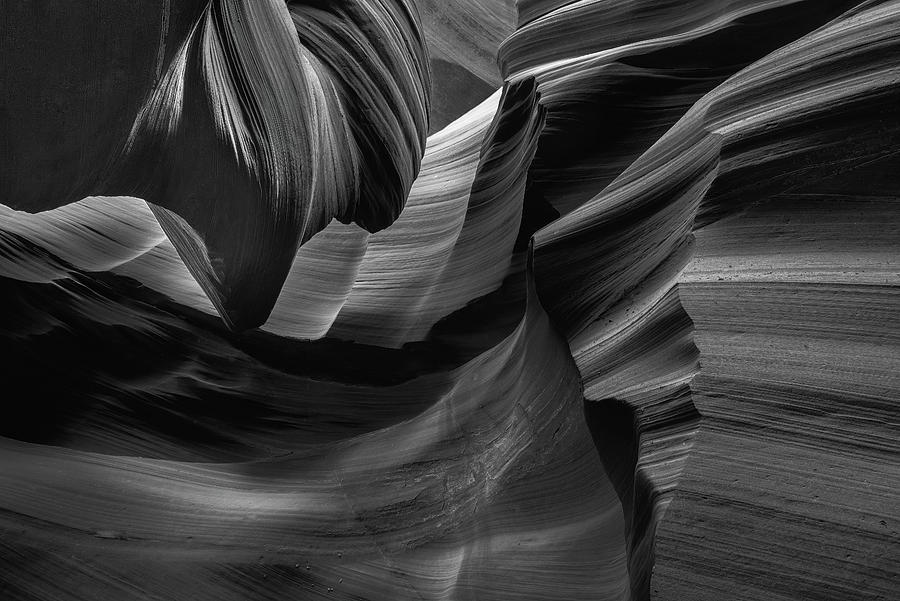 Canyon Walls in Black and White Photograph by Dave Dilli