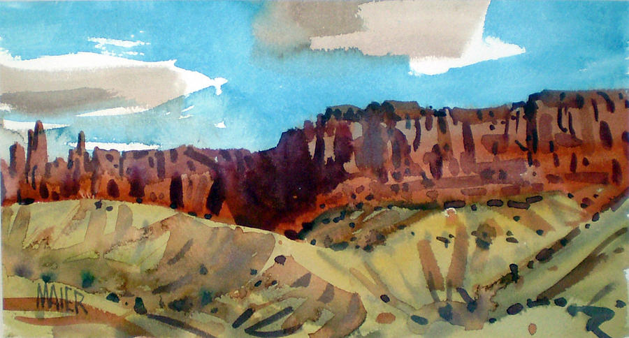 Desert Painting - Canyonland Mesa by Donald Maier