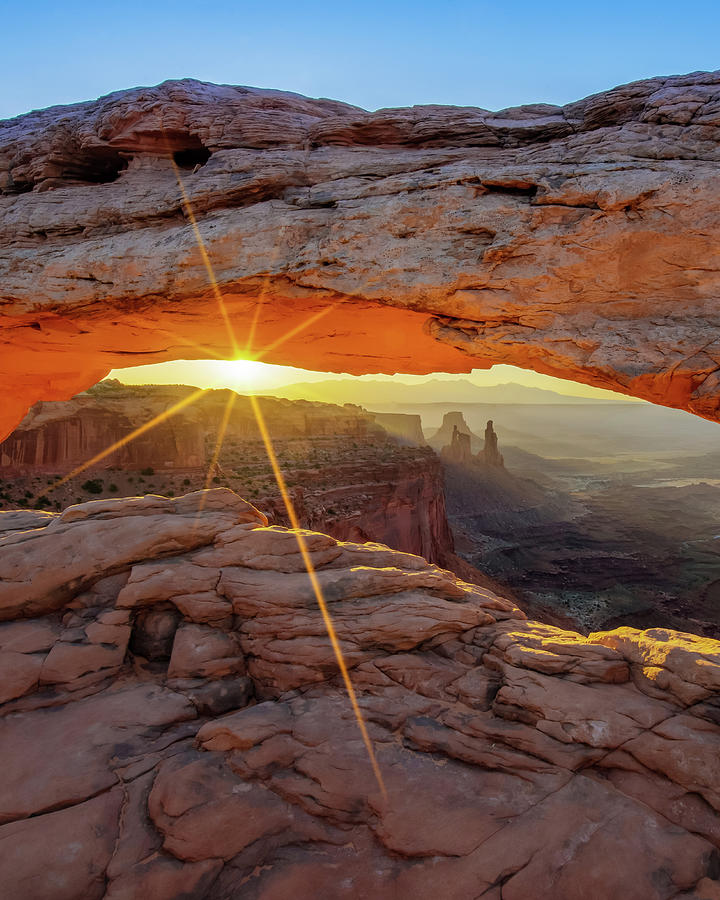 Canyonlands National Park Mesa Arch Colorful Sunrise Photograph by Gregory Ballos