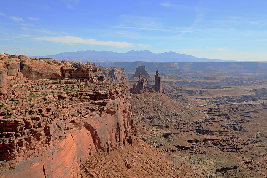 Canyonlands N.P. - View from Mesa Arch Photograph by Richard Krebs