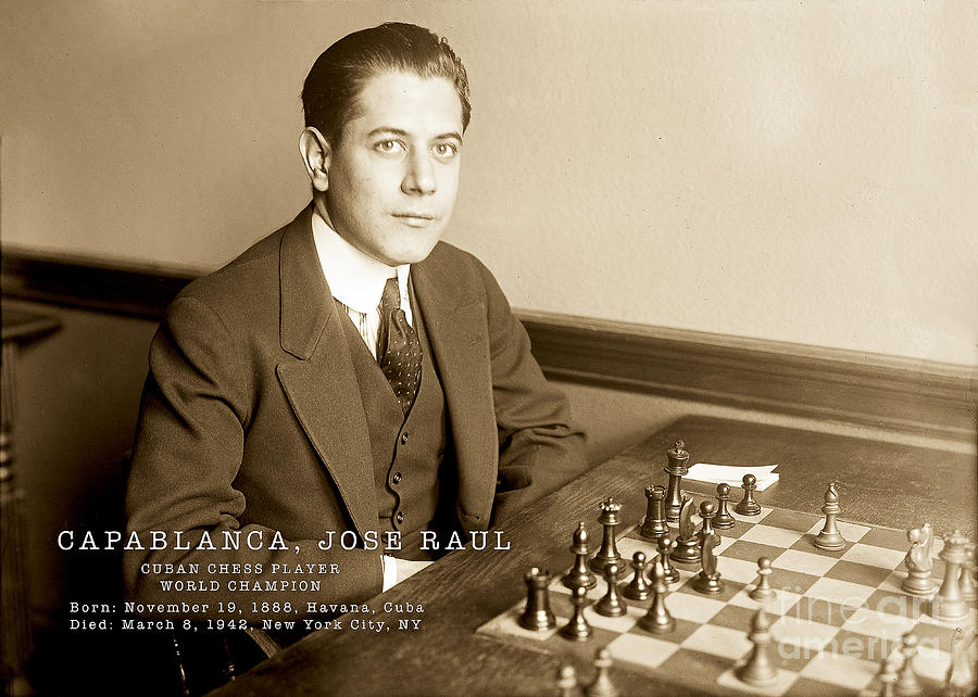 Capablanca Champion Chess Player  Photograph by Carlos Diaz