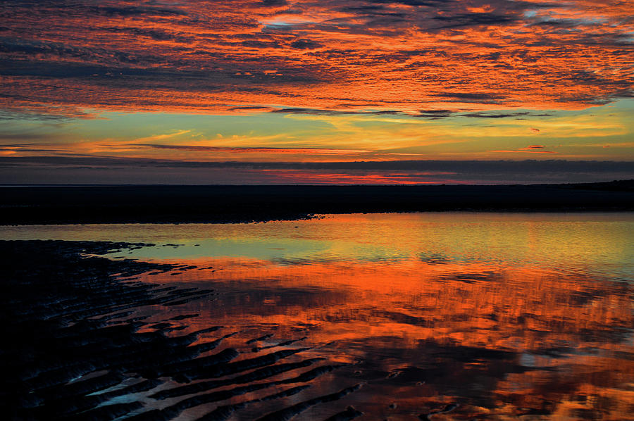 Summer Photograph - Cape Cod Bay - Brilliance of Sunrise by Dianne Cowen Cape Cod Photography