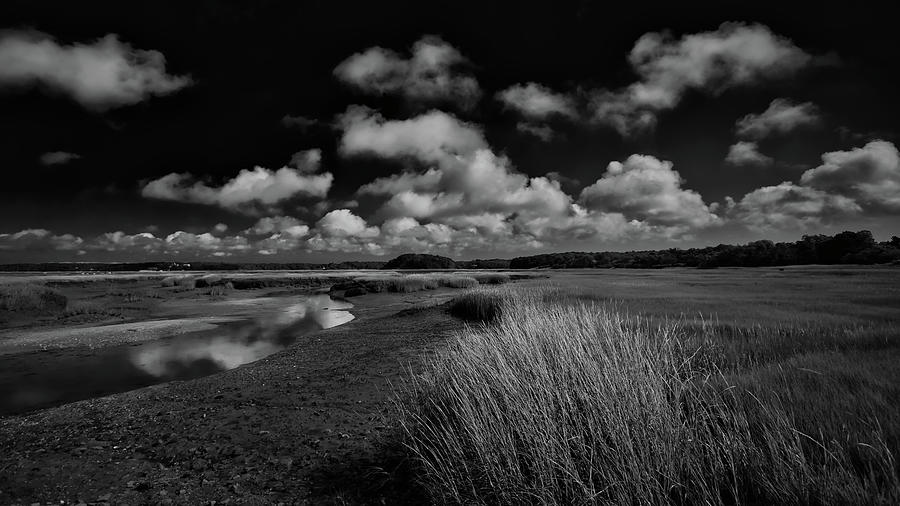Black And White Landscape Photograph - Cape Cod Cloudscapes Black and White Landscape Print For Sale by Darius Aniunas