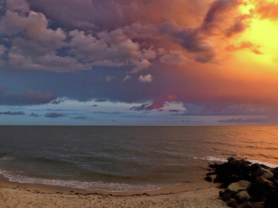 Cape Cod, Cloudy, Sunset Photograph by Lyuba Filatova