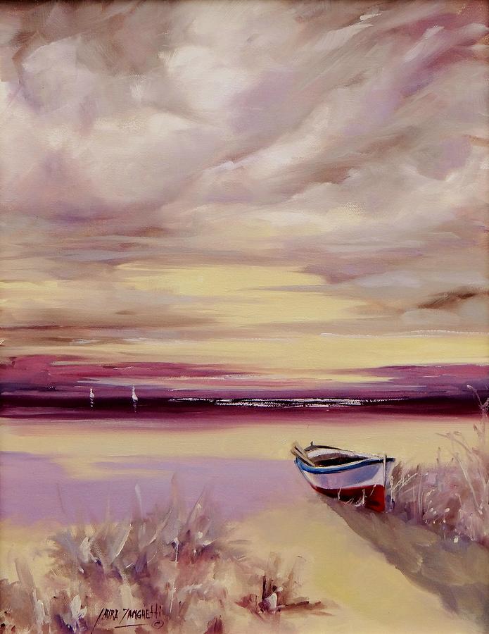 Sunset Painting - Cape Cod by Laura Lee Zanghetti