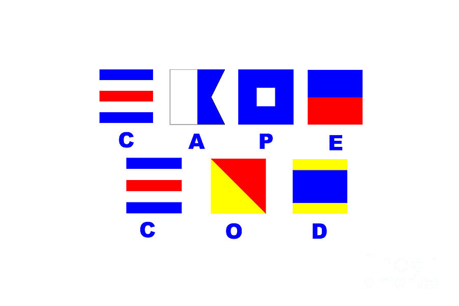 Cape Cod Nautical Flags Clear Digital Art by Sharon Williams Eng