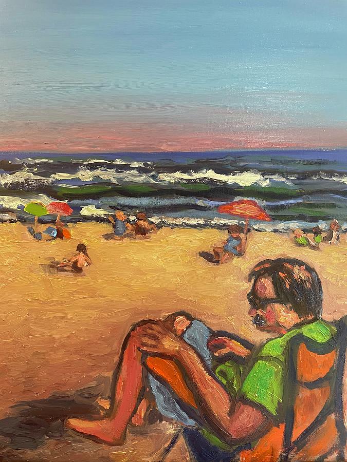 Cape Cod Ocean Beach Painting by Beth Riso