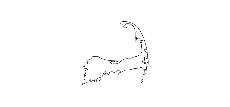 Cape Cod Outline Digital Art by John Kelly - Pixels