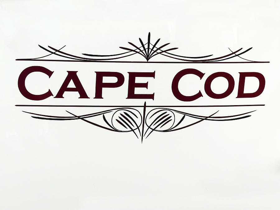 Cape Cod Sign With Scroll Work Mixed Media by Sharon Williams Eng