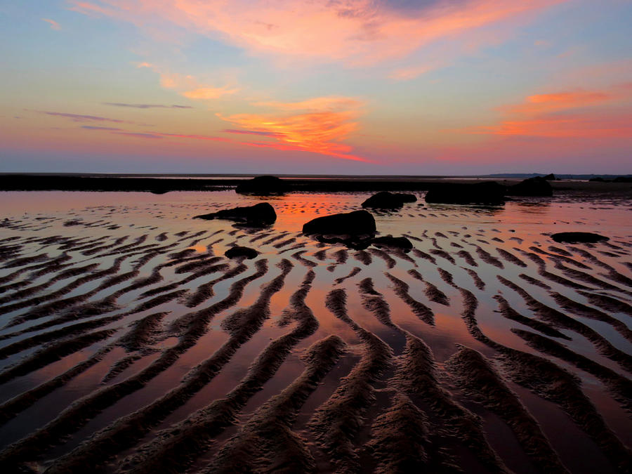Sunrise - Cape Cod Flats Photograph by Dianne Cowen Cape Cod Photography