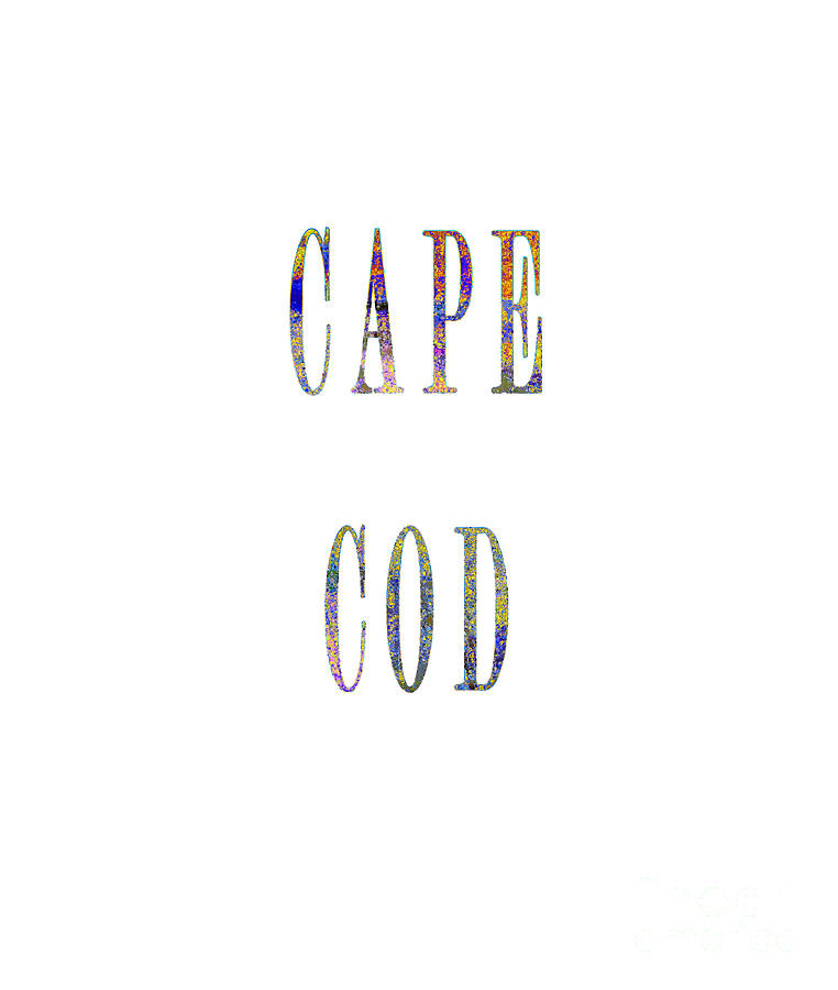 Cape Cod Text Image Mixed Media by Sharon Williams Eng