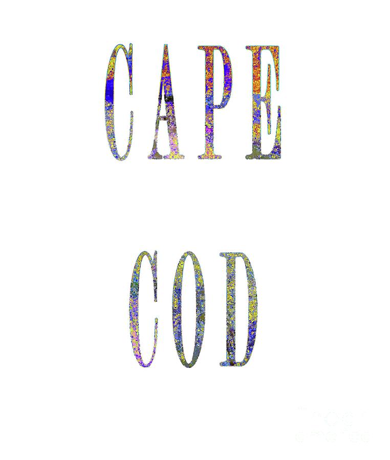 Cape Cod Words and Pattern Mixed Media by Sharon Williams Eng