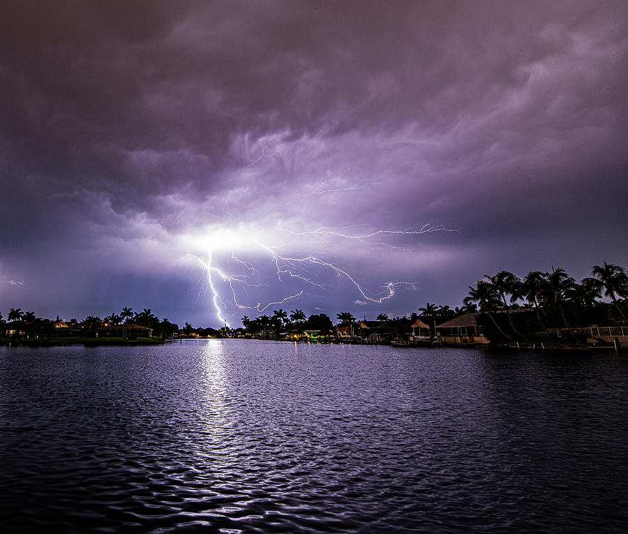 Cape Coral Lightning Photograph by Edward Saternus Fine Art America