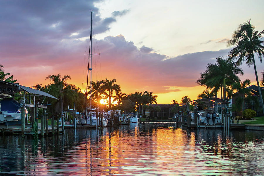 Cape Coral Photograph - Cape Coral Sunset by Mary Ann Artz