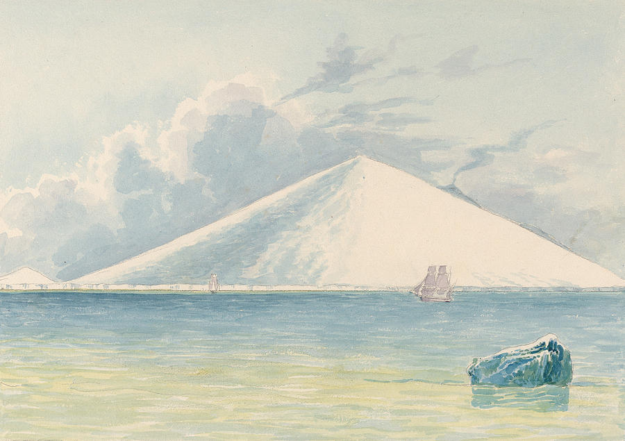 Cape Crozier and Mount Terror Drawing by Charles Hamilton Smith
