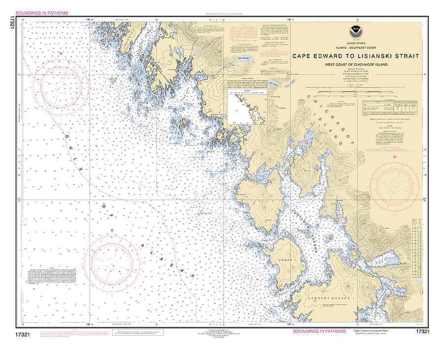 Cape Edward To Lisianski Strait Alaska, Noaa Chart 17321 Digital Art by ...