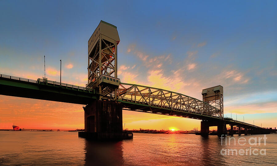 Cape Fear Memorial Bridge at Wilmington NC Photograph by Shelia Hunt